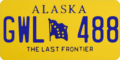 AK license plate GWL488