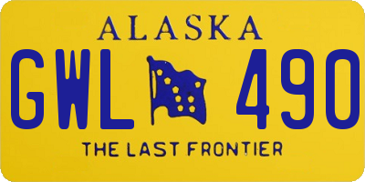 AK license plate GWL490