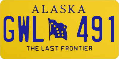 AK license plate GWL491
