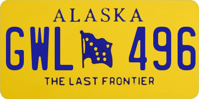 AK license plate GWL496