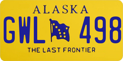 AK license plate GWL498
