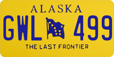 AK license plate GWL499