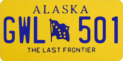 AK license plate GWL501