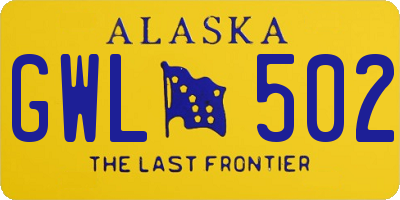 AK license plate GWL502