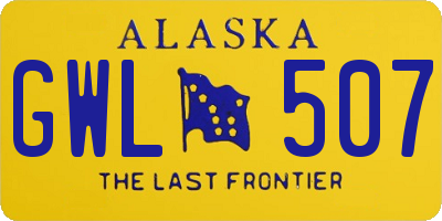 AK license plate GWL507