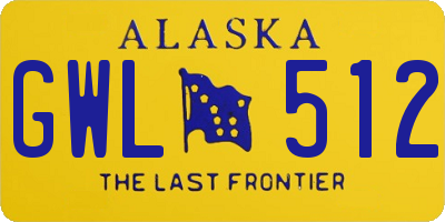 AK license plate GWL512