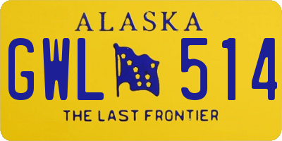 AK license plate GWL514