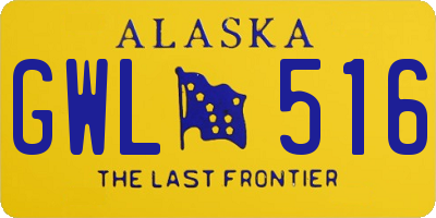 AK license plate GWL516