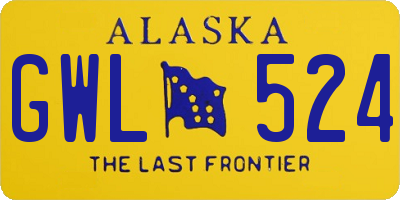 AK license plate GWL524