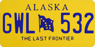 AK license plate GWL532