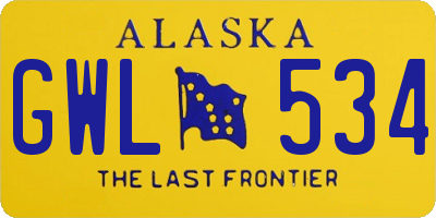 AK license plate GWL534