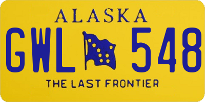 AK license plate GWL548