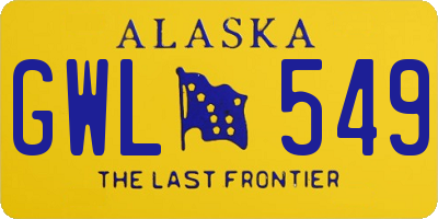 AK license plate GWL549