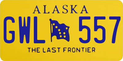 AK license plate GWL557