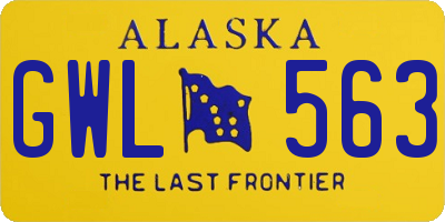 AK license plate GWL563