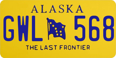 AK license plate GWL568