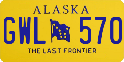 AK license plate GWL570
