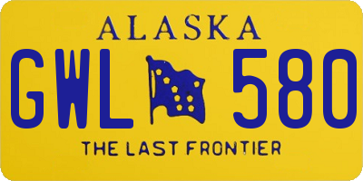 AK license plate GWL580