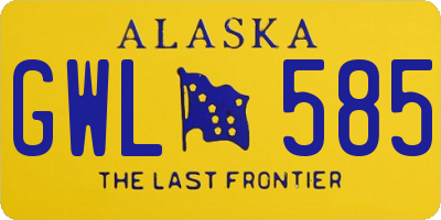 AK license plate GWL585