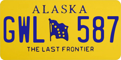 AK license plate GWL587