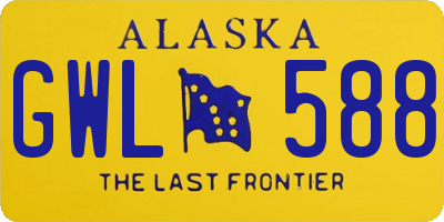 AK license plate GWL588