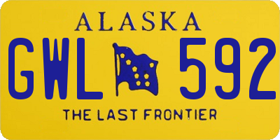 AK license plate GWL592