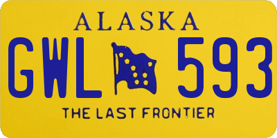 AK license plate GWL593