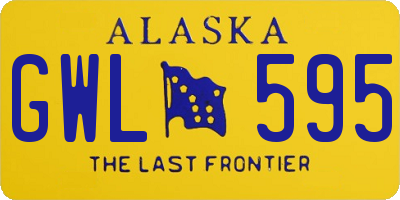 AK license plate GWL595