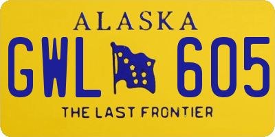 AK license plate GWL605