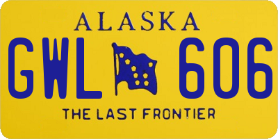 AK license plate GWL606