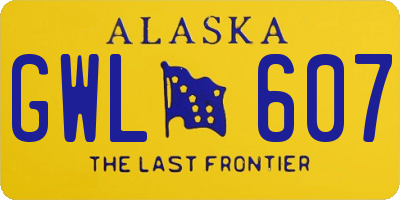 AK license plate GWL607