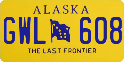 AK license plate GWL608