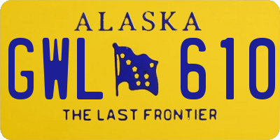 AK license plate GWL610