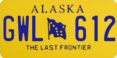 AK license plate GWL612
