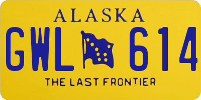 AK license plate GWL614