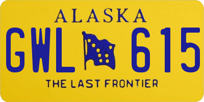 AK license plate GWL615