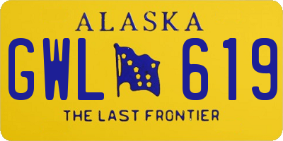 AK license plate GWL619