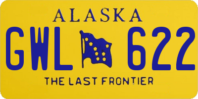 AK license plate GWL622
