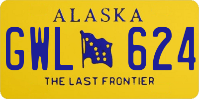 AK license plate GWL624