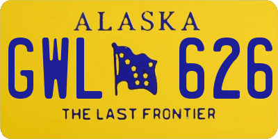 AK license plate GWL626