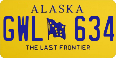 AK license plate GWL634