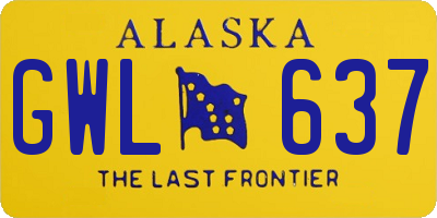 AK license plate GWL637