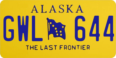 AK license plate GWL644