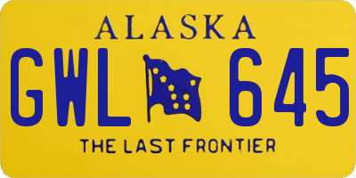 AK license plate GWL645