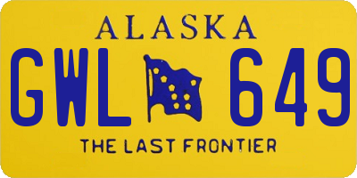 AK license plate GWL649