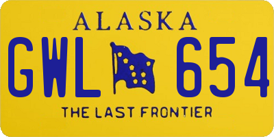AK license plate GWL654