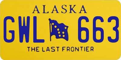 AK license plate GWL663