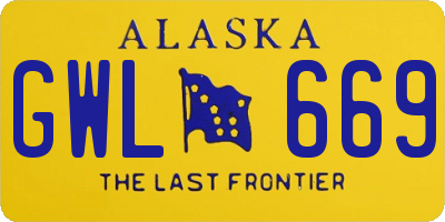 AK license plate GWL669