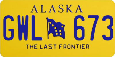 AK license plate GWL673