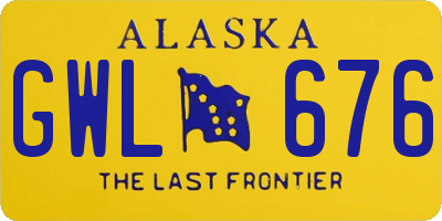 AK license plate GWL676